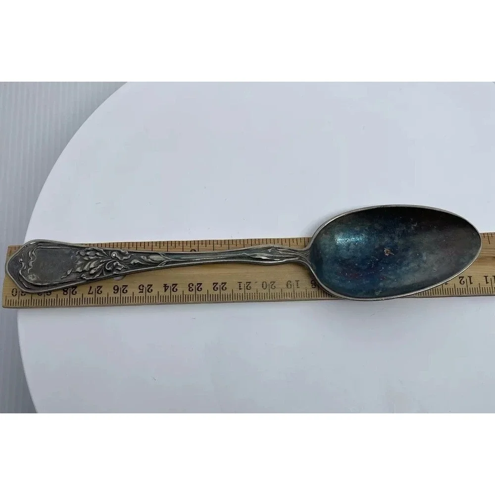 Vintage Wallace Antique Sterling Silver Plated Serving Spoon 71/4